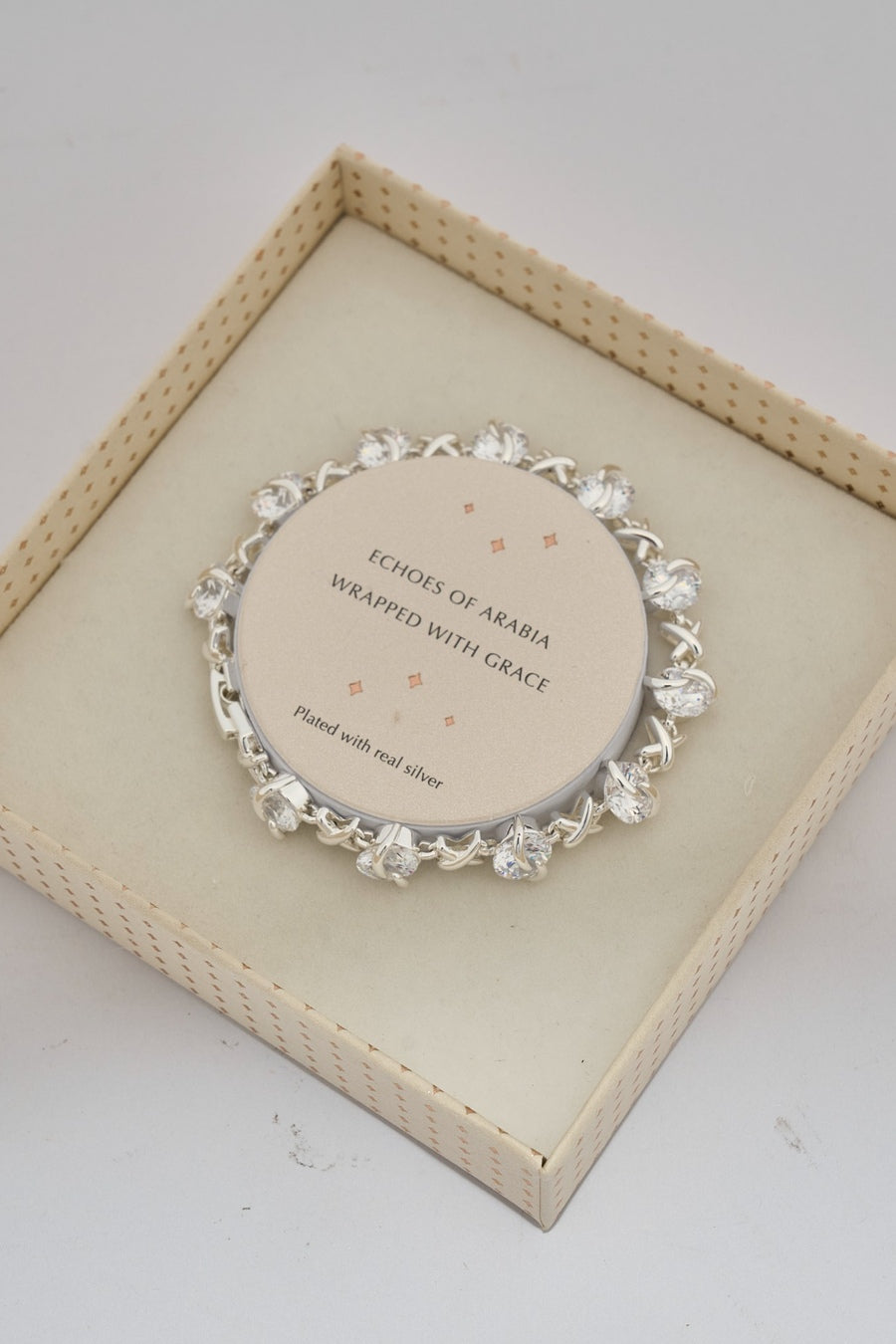 Glitz Sterling Silver Zircon Bracelet