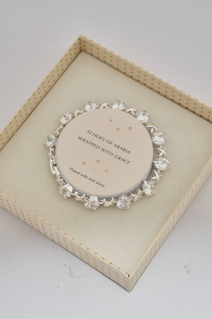 Glitz Sterling Silver Zircon Bracelet