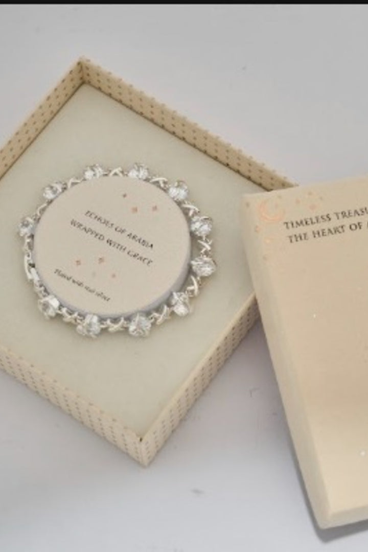 Glitz Sterling Silver Zircon Bracelet