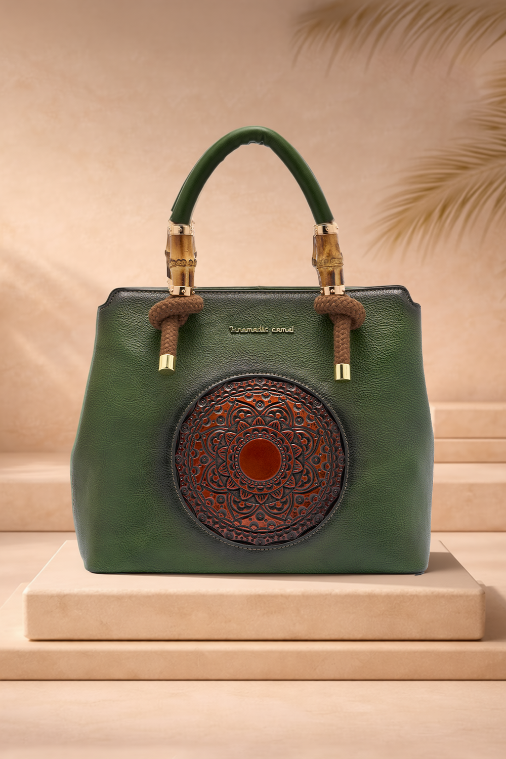 Laila Women's Genuine Leather Handbag - Emerald