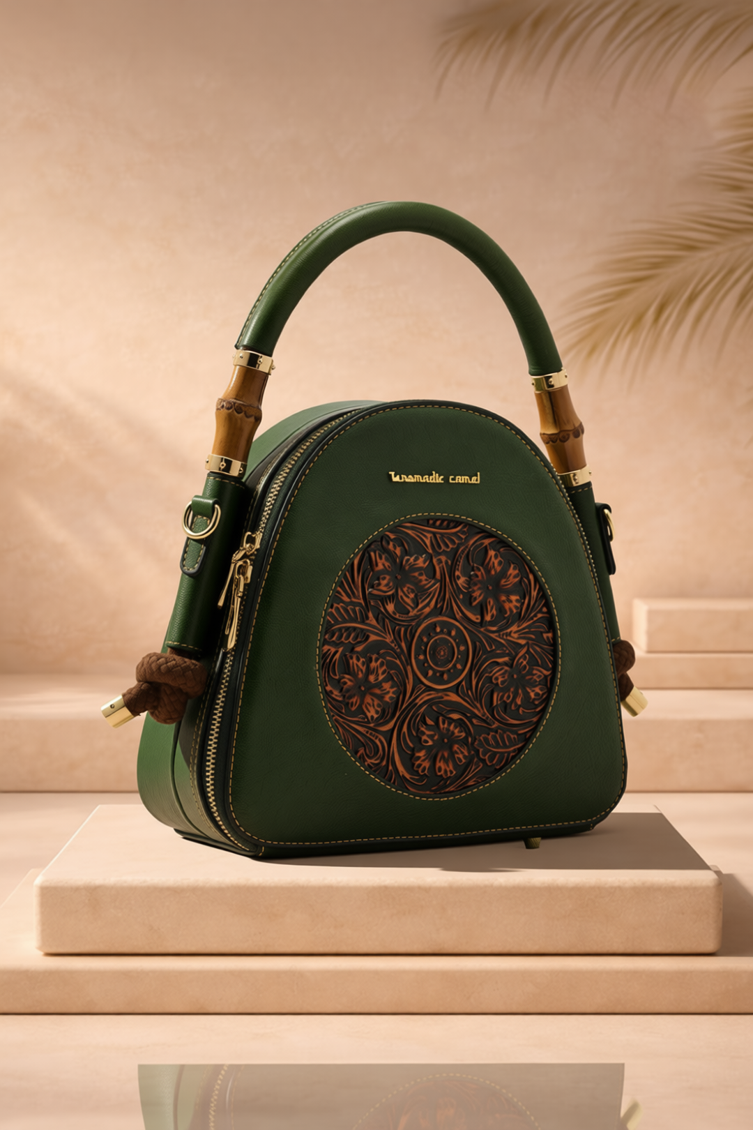Trilliant Women's Genuine Leather Handbag - Emerald