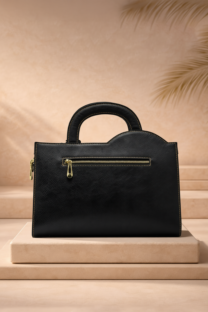 Mistique Women's Genuine Leather Handbag - Black