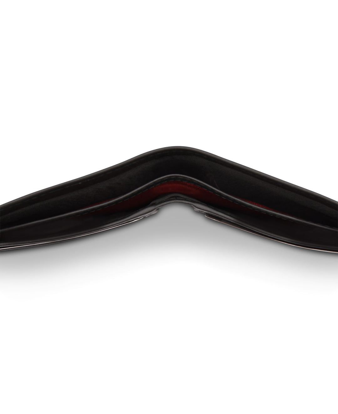 Men's Bi Fold Slim Wallet Soft Black Orange Genuine Leather RFID Blocking