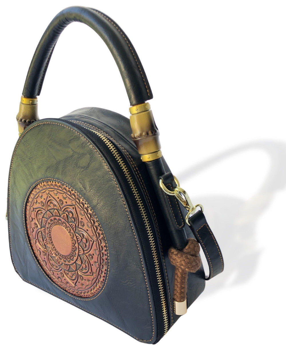 Trilliant Women's Genuine Leather Handbag - Ebony Black