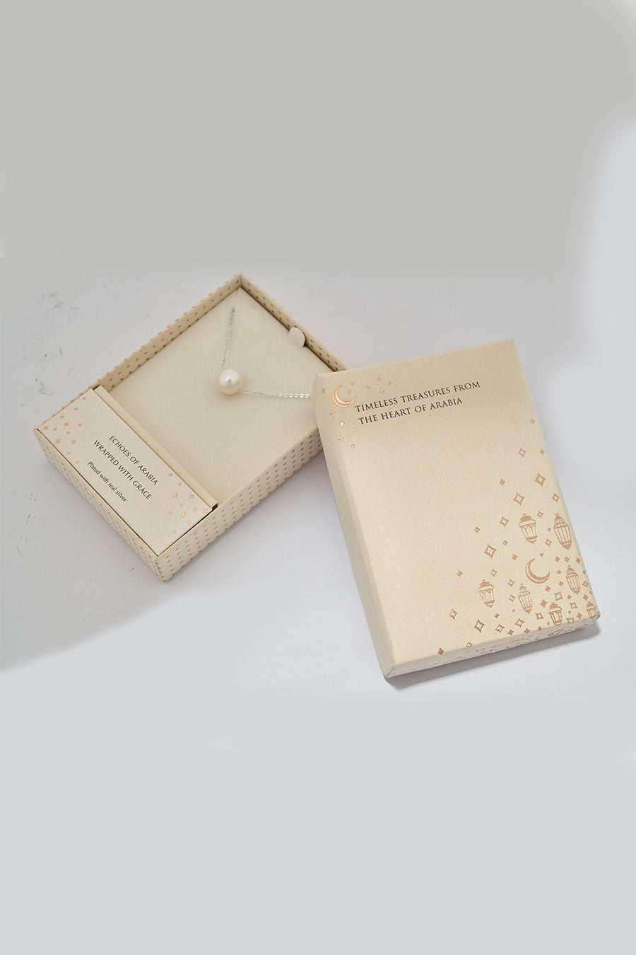 Pearl Drop Sterling Silver Zircon Necklace