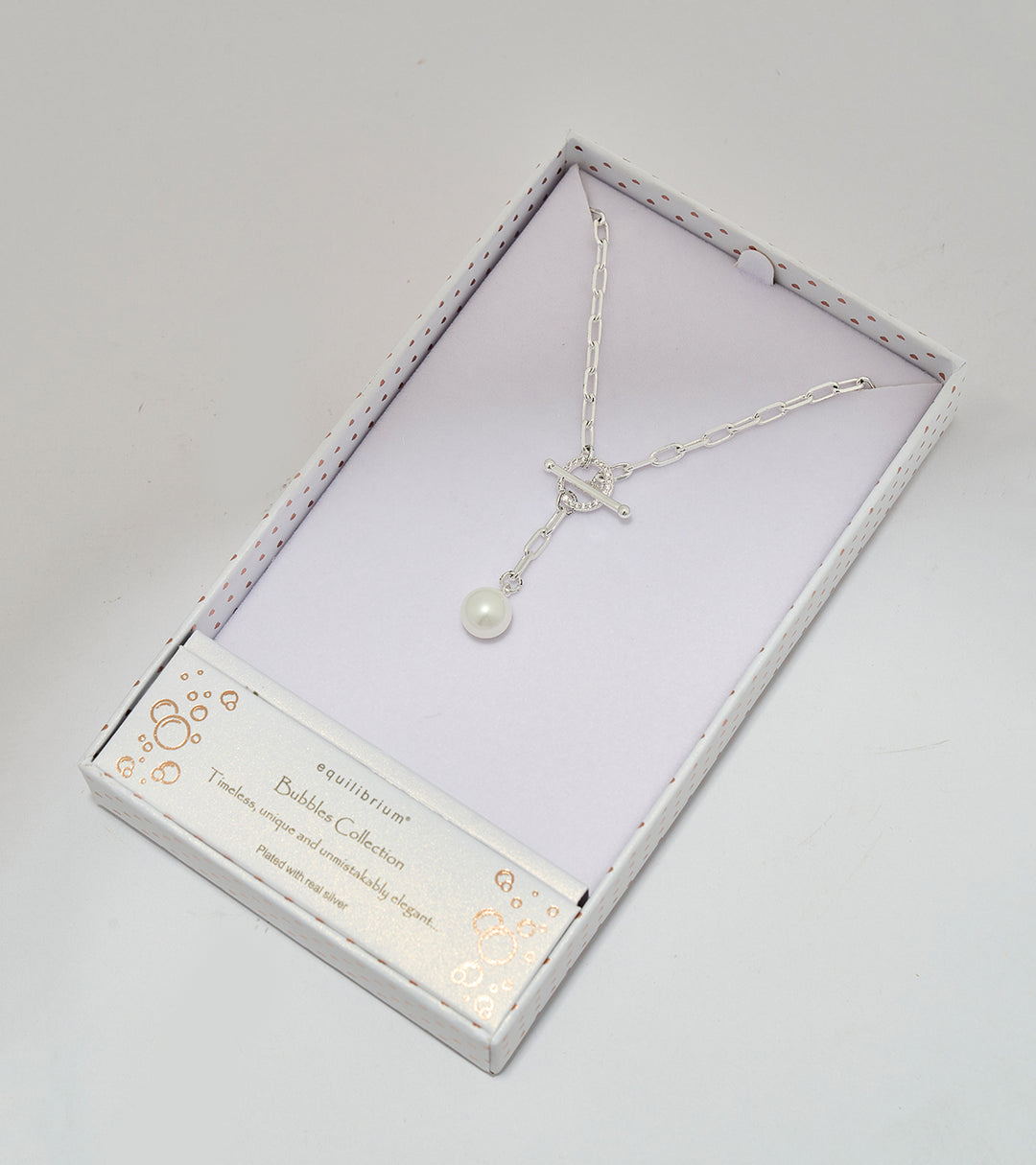 Pearl Sterling Silver Zircon Necklace