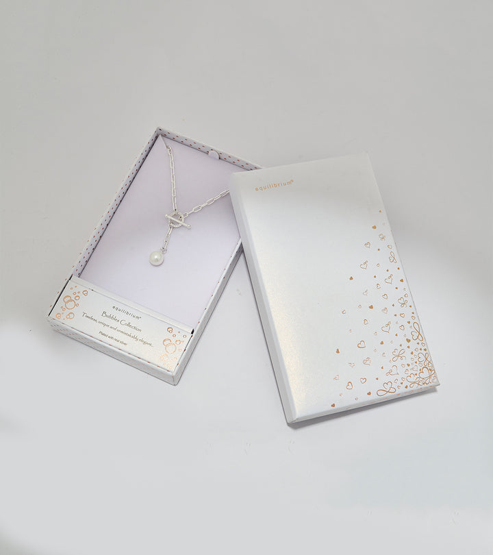 Pearl Sterling Silver Zircon Necklace