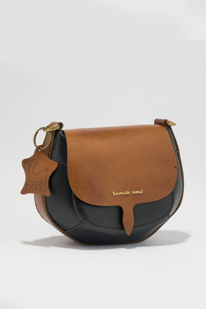 Lina Genuine Leather Handbag - Brown