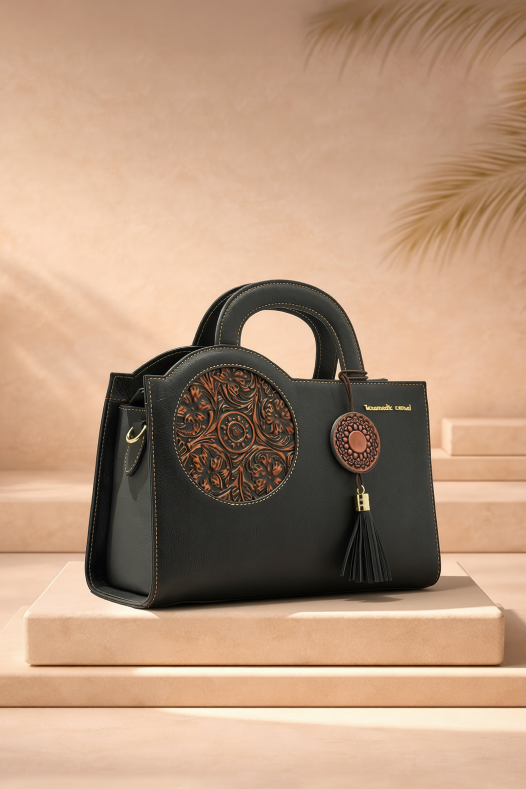 Mistique Women's Genuine Leather Handbag - Black