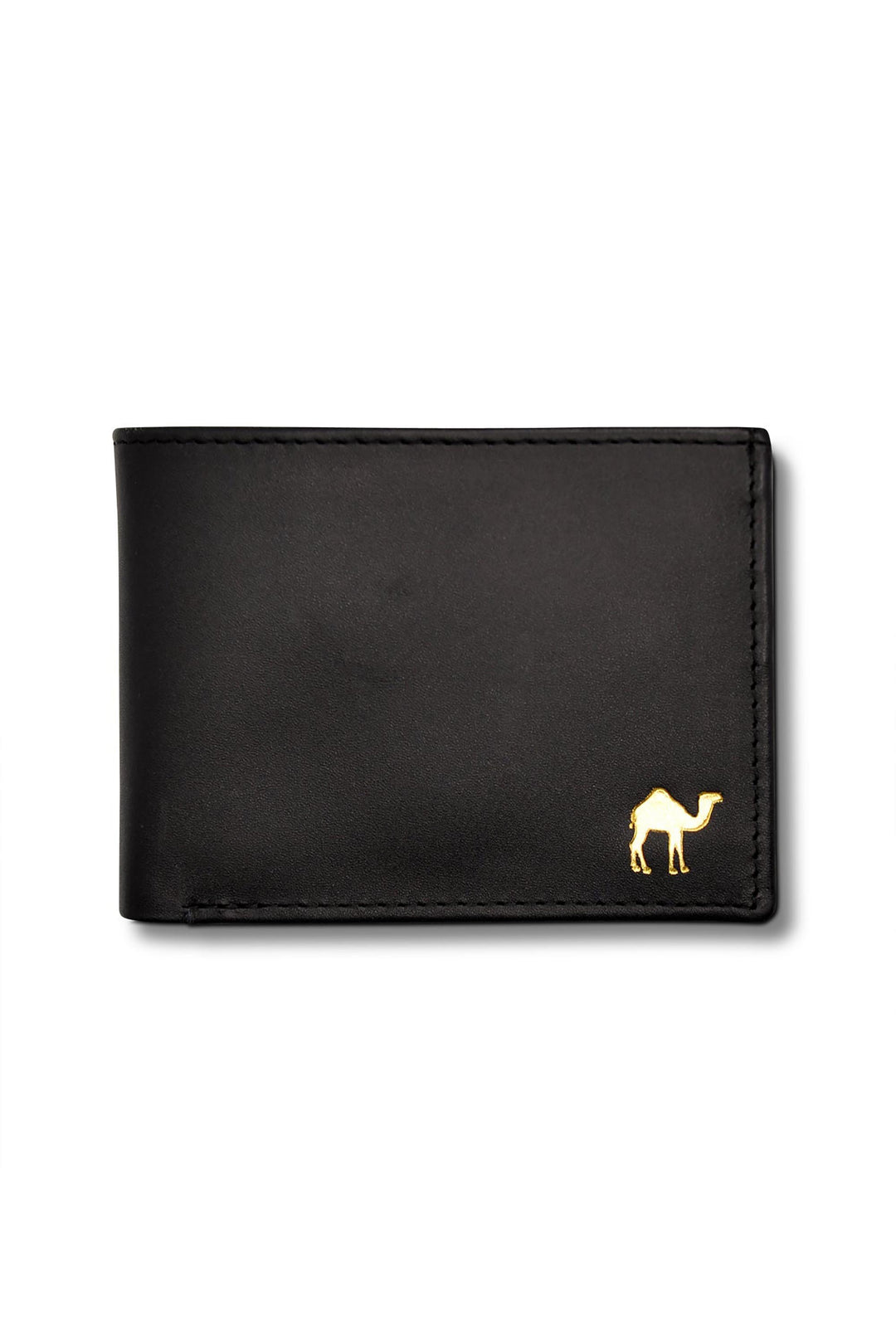 Men's Bi Fold Slim Wallet Soft Black Genuine Leather RFID Blocking