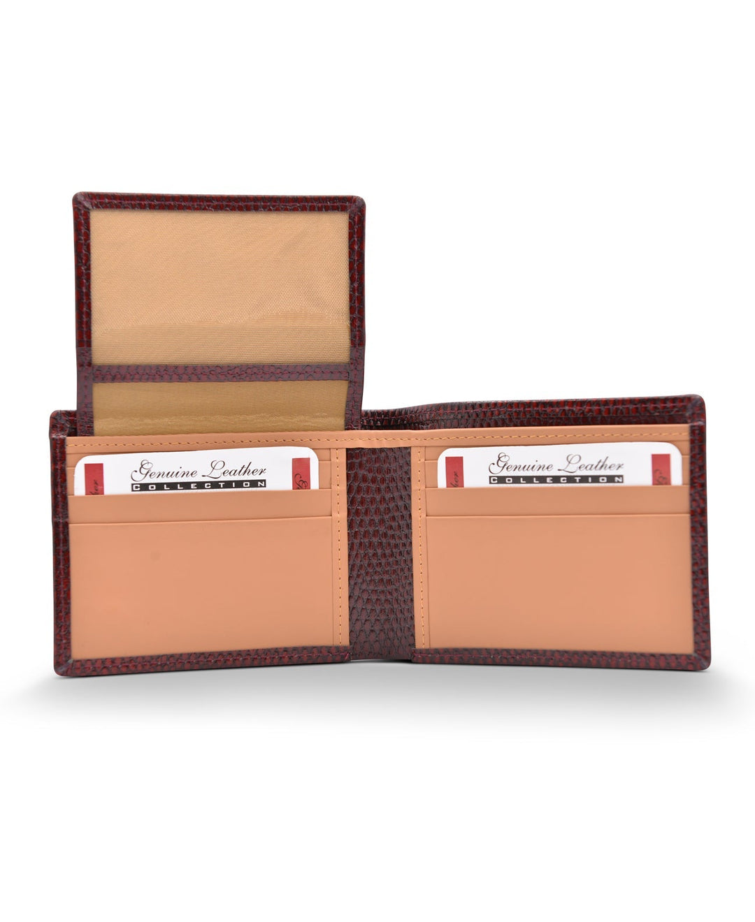 PREMIUM Edition Men's Bi Fold Slim Wallet Copper Tone Genuine Leather RFID Blocking