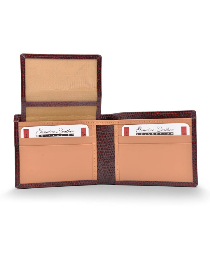 PREMIUM Edition Men's Bi Fold Slim Wallet Copper Tone Genuine Leather RFID Blocking