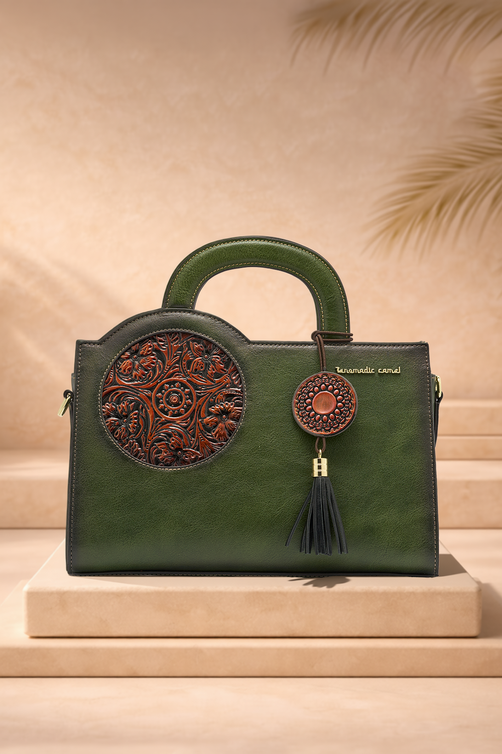 Mistique Women's Genuine Leather Handbag - Emerald
