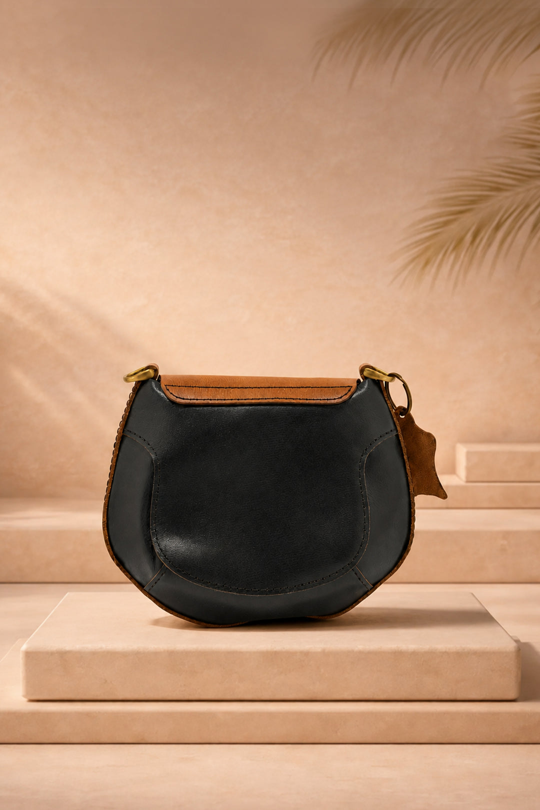 Lina Genuine Leather Handbag - Brown