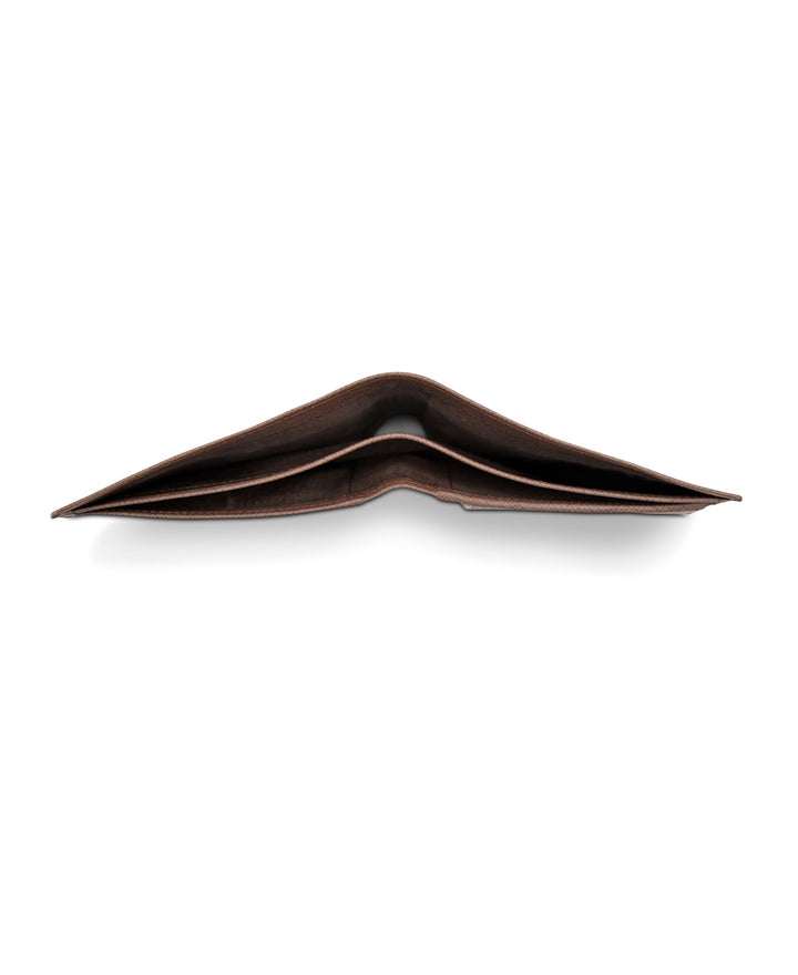 Men's Bi Fold Slim Wallet Metallic Brown Bronze Genuine Leather RFID Blocking