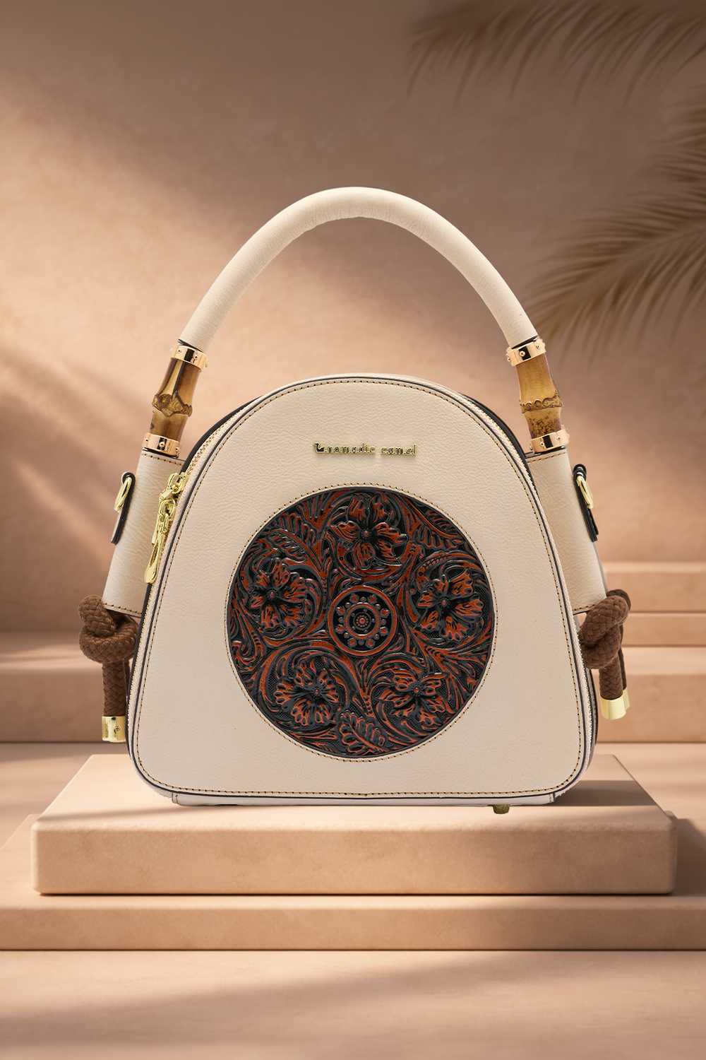 Trilliant Women's Genuine Leather Handbag - Ivory