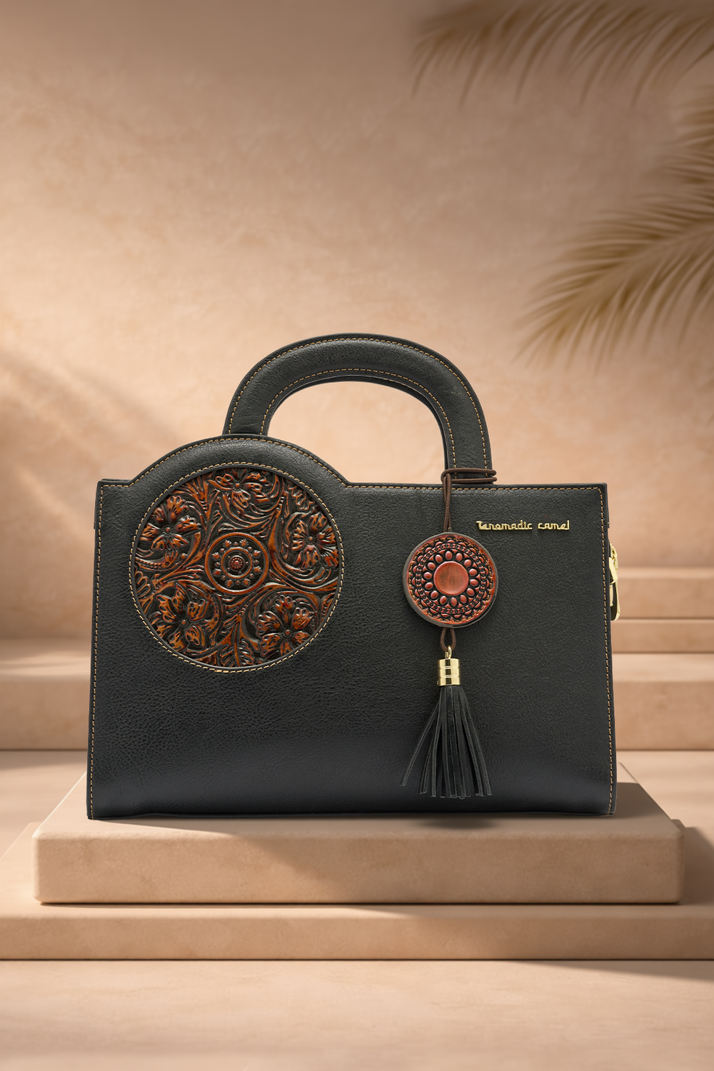 Mistique Women's Genuine Leather Handbag - Black