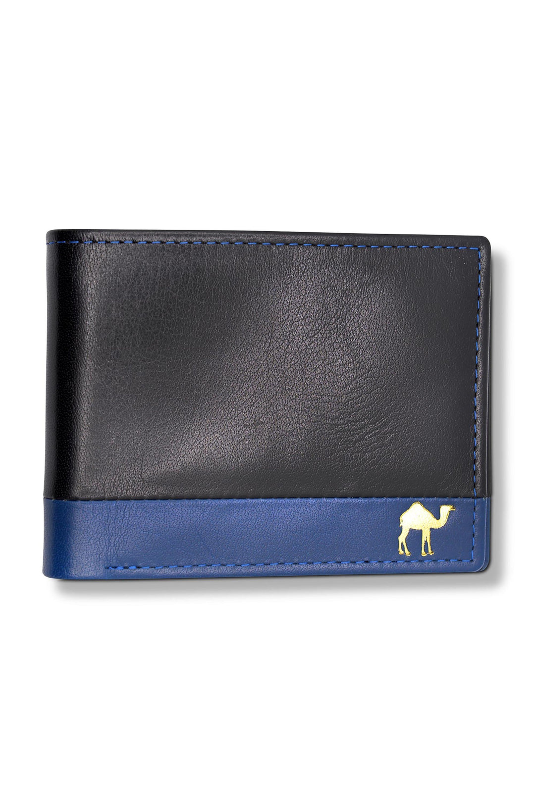 Men's Bi Fold Slim Wallet Soft Black Blue Genuine Leather RFID Blocking