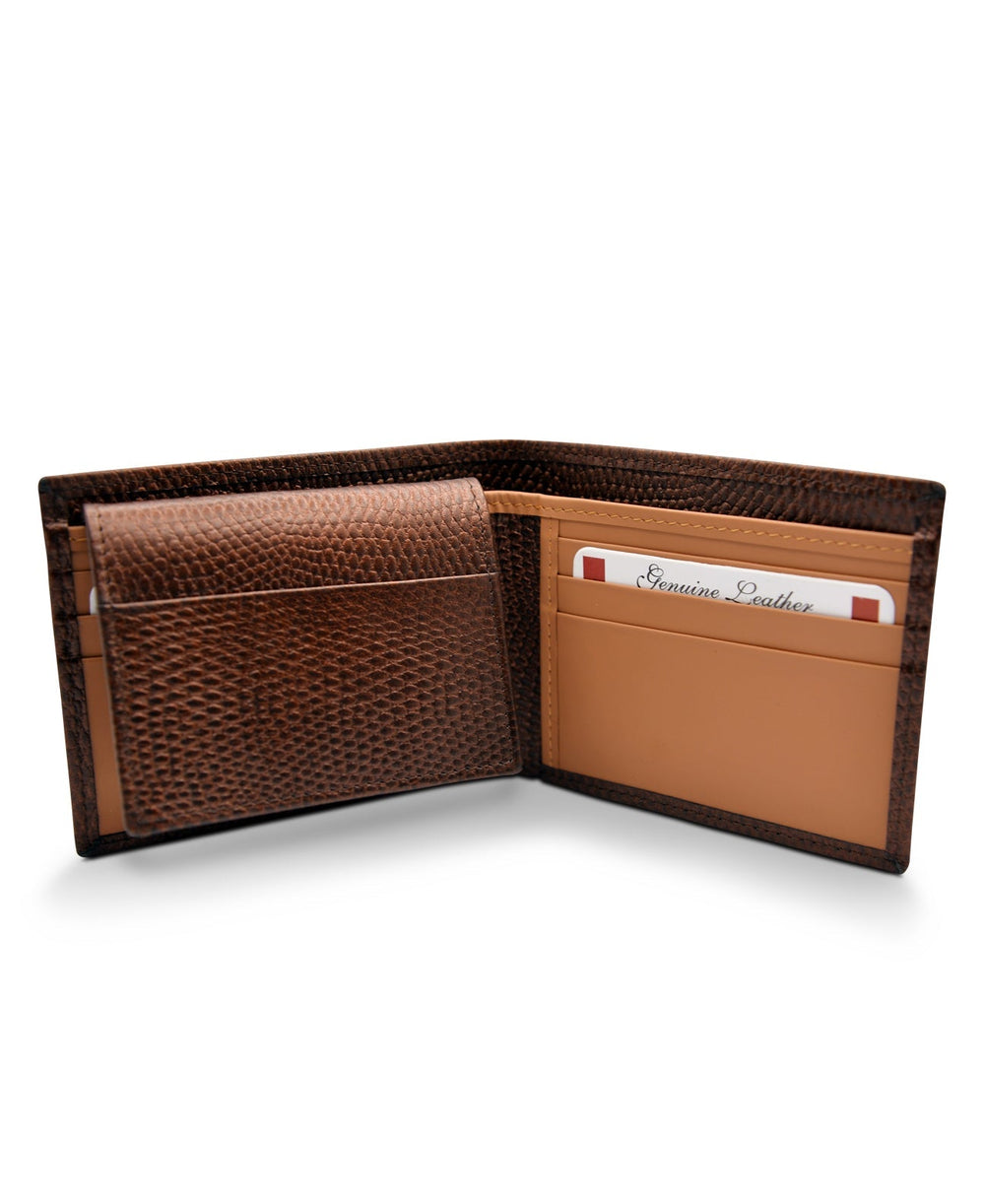 PREMIUM Edition Men's Bi Fold Slim Wallet Copper Tone Genuine Leather RFID Blocking