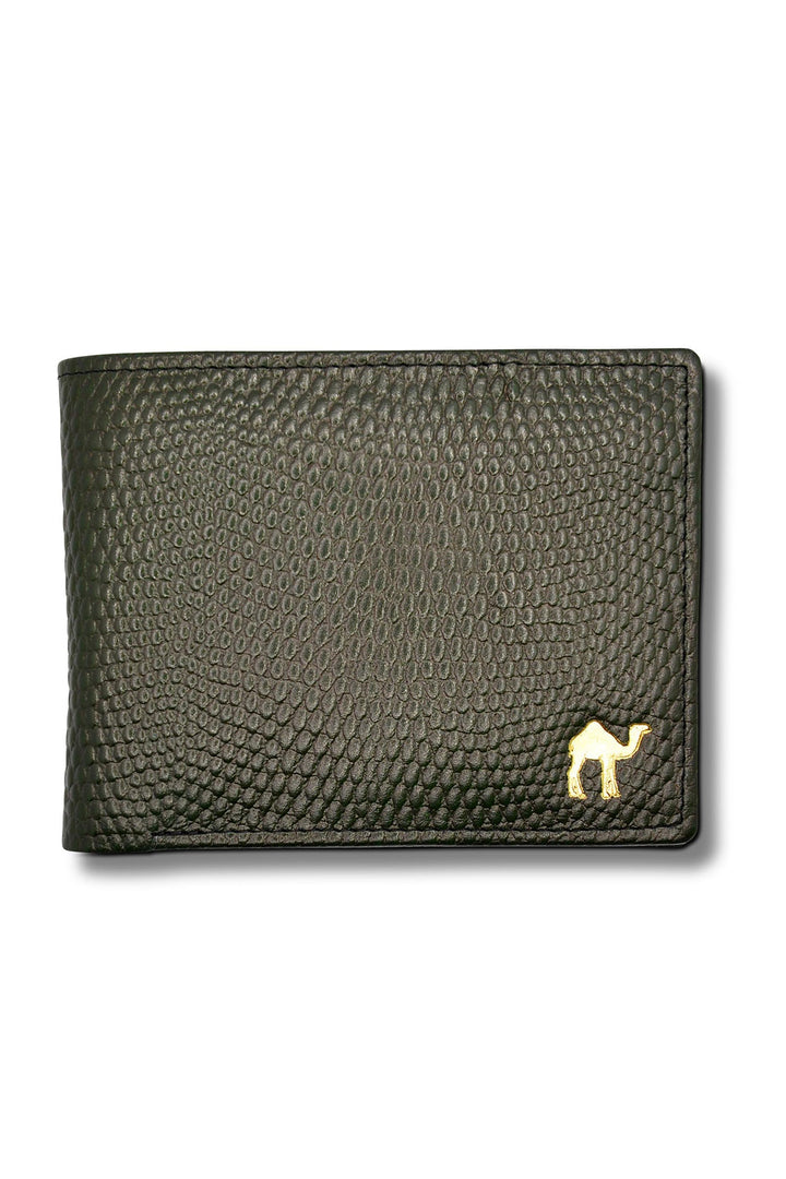 PREMIUM Edition Men's Bi Fold Slim Wallet Olive Green Tone Genuine Leather RFID Blocking