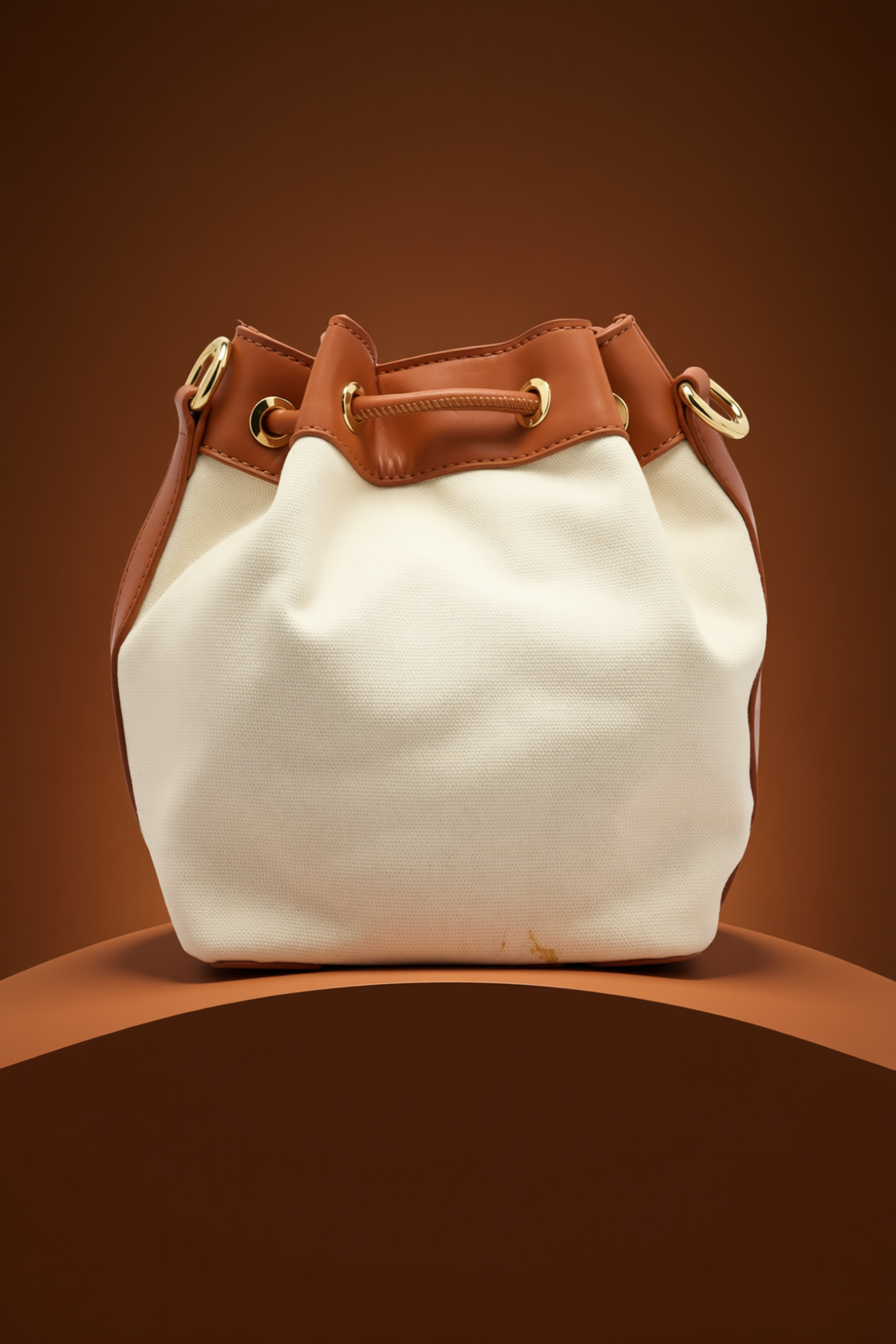 The Chandelier Bucket Bag – Ivory & Tan