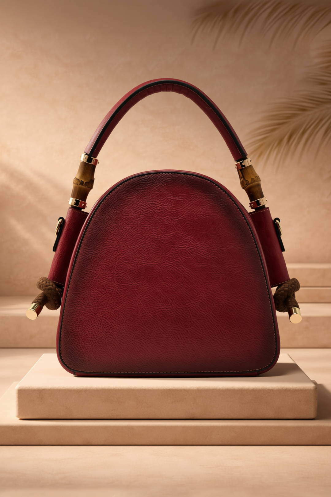 Trilliant Women's Genuine Leather Handbag - Crimson