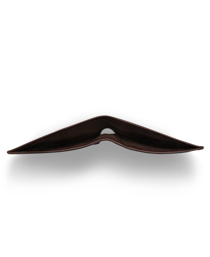 Men's Bi Fold Extra Slim Wallet Grainy Maroon Genuine Leather RFID Blocking