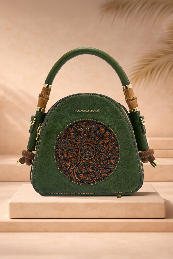 Trilliant Women's Genuine Leather Handbag - Emerald