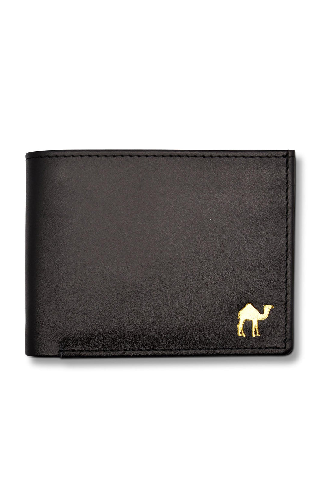 Men's Bi Fold Slim Wallet Soft Black with Brown Inside Genuine Leather RFID Blocking