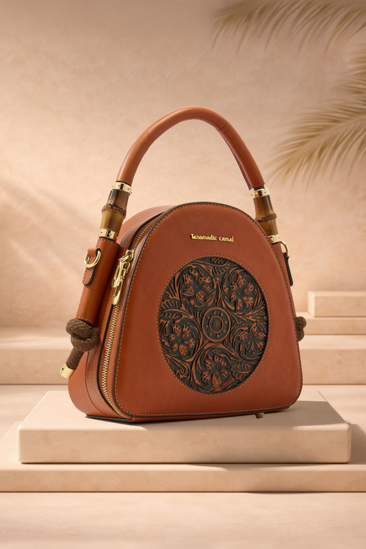 Trilliant Women's Genuine Leather Handbag - Mocha
