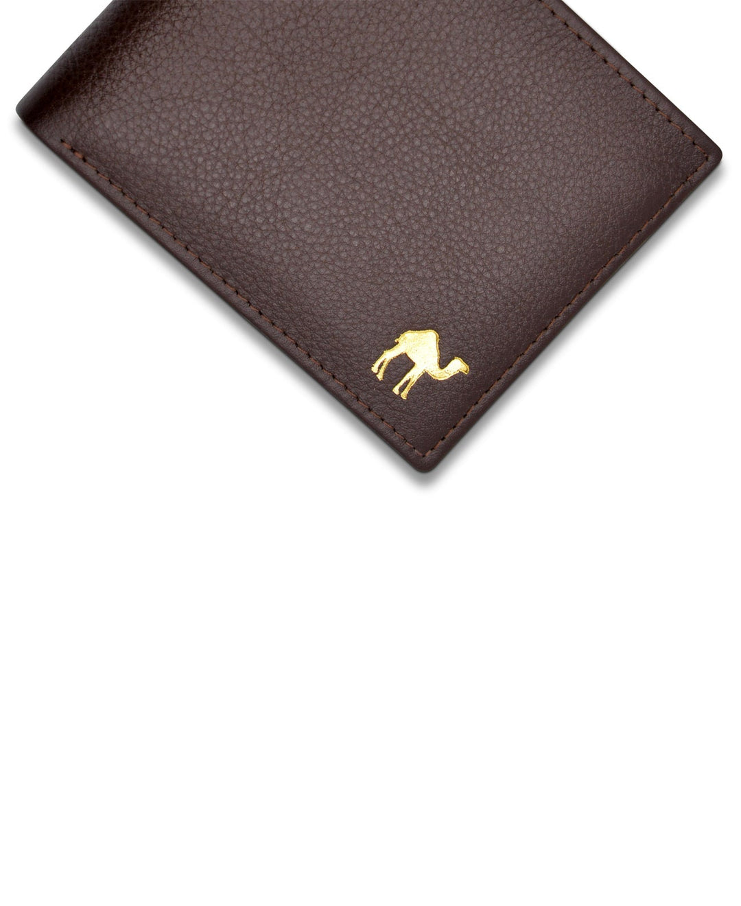 Men's Bi Fold Slim Wallet Grainy Brown Genuine Leather RFID Blocking