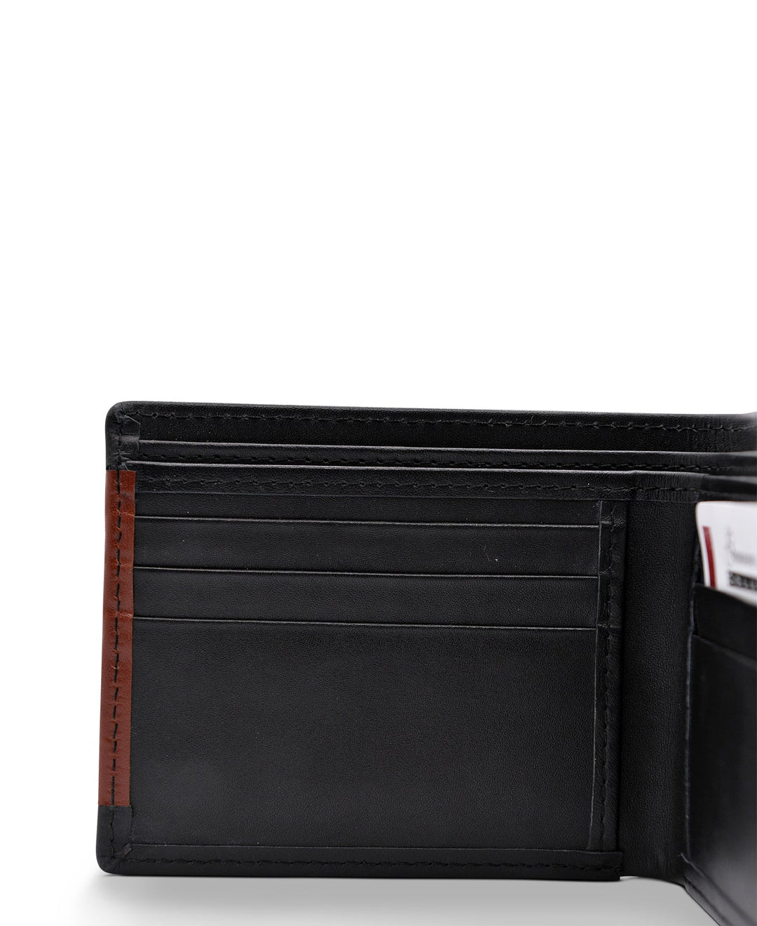 Men's Bi Fold Slim Wallet Soft Black Brown Genuine Leather RFID Blocking