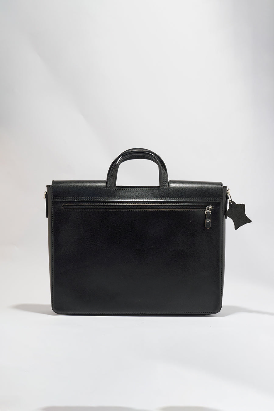 Alfredo Men's Genuine Leather Laptop Bag - Black