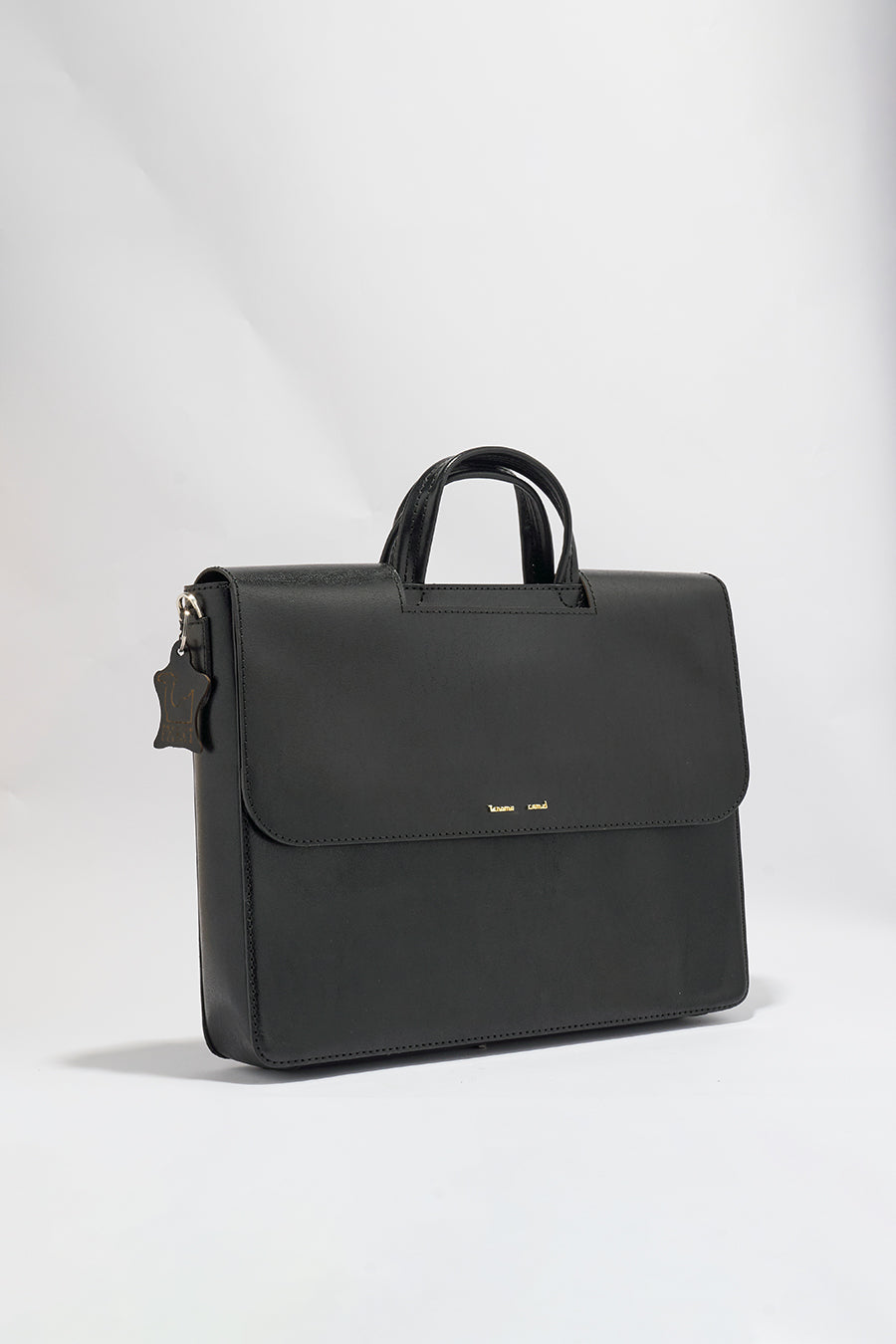 Alfredo Men's Genuine Leather Laptop Bag - Black