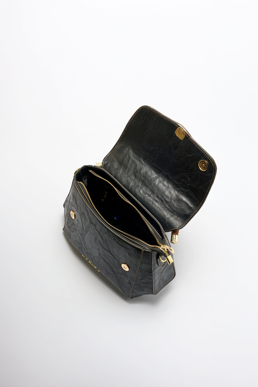 Aura Women's Genuine Leather Handbag - Black