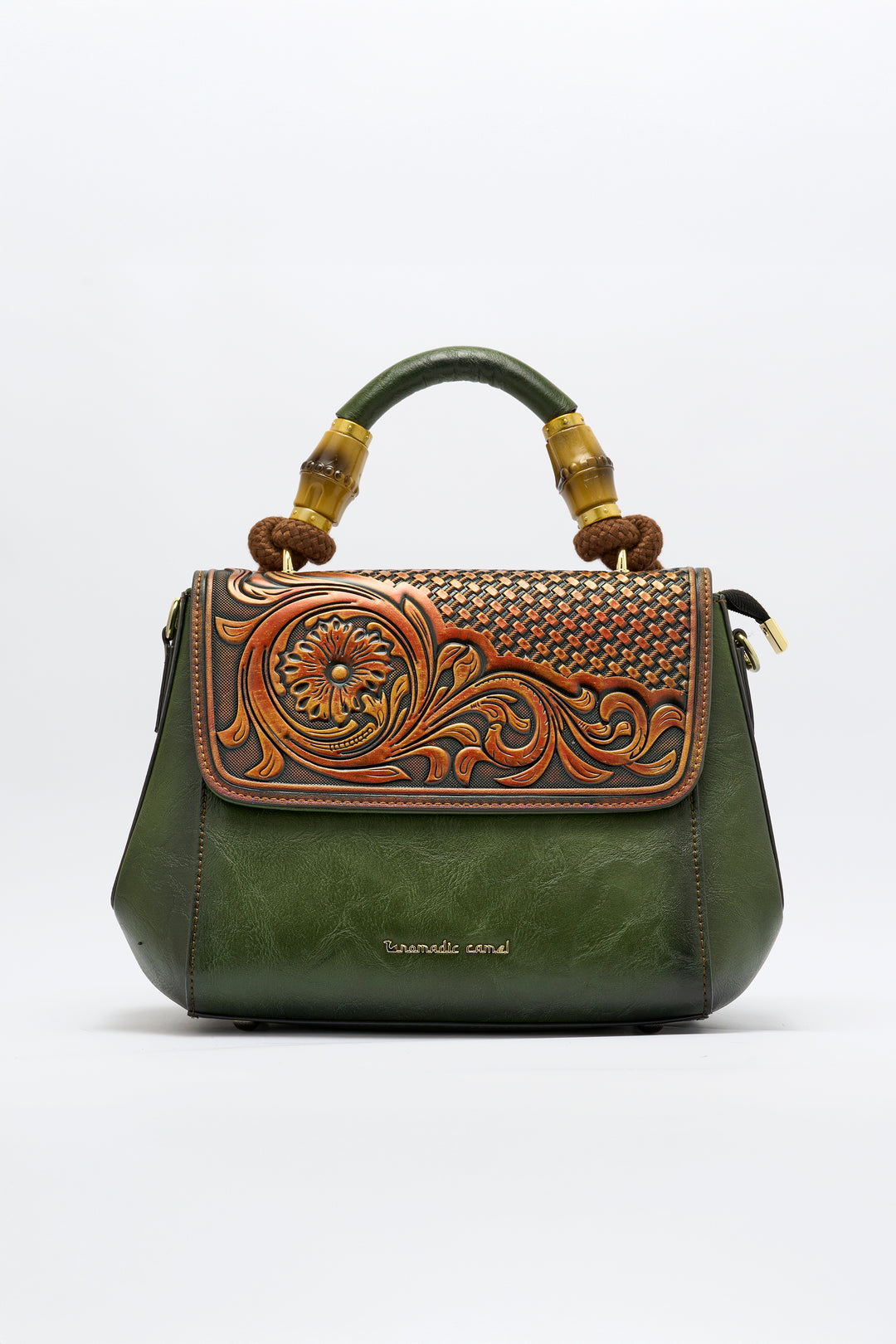Aura Women's Genuine Leather Handbag - Emerald