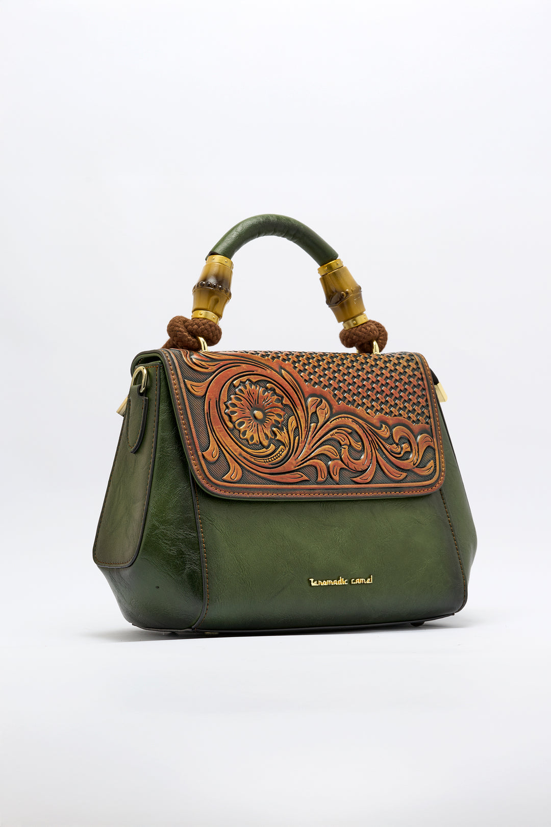 Aura Women's Genuine Leather Handbag - Emerald