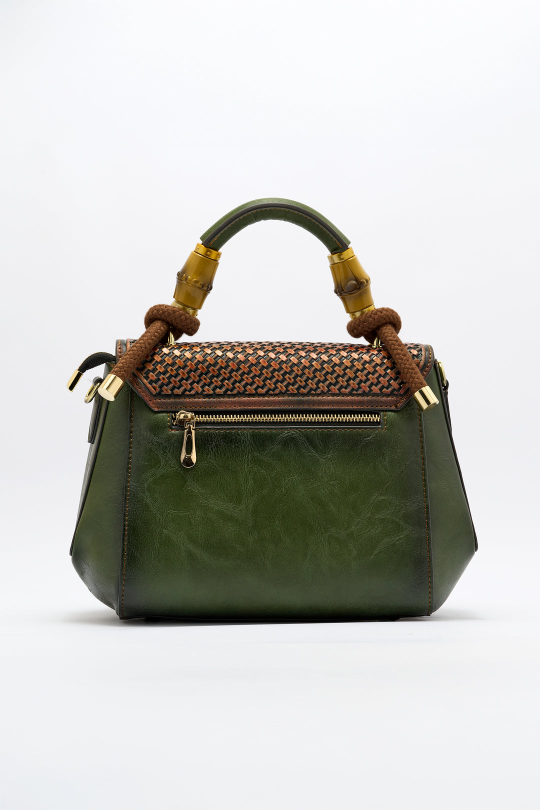Aura Women's Genuine Leather Handbag - Emerald