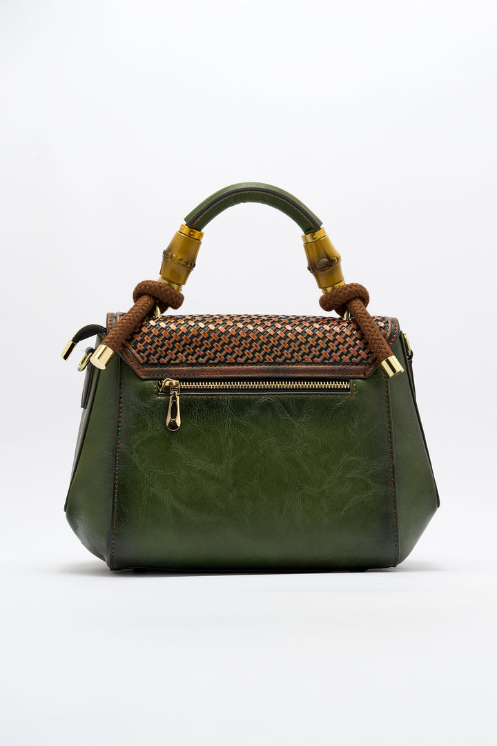 Aura Women's Genuine Leather Handbag - Emerald