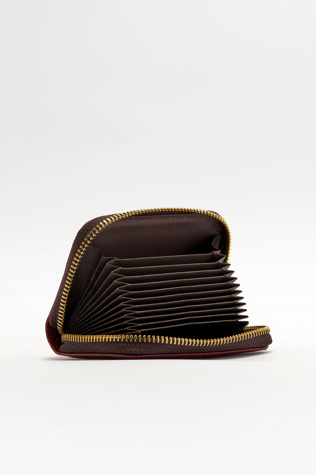 Embossed Genuine Leather Card Holder - Emerald