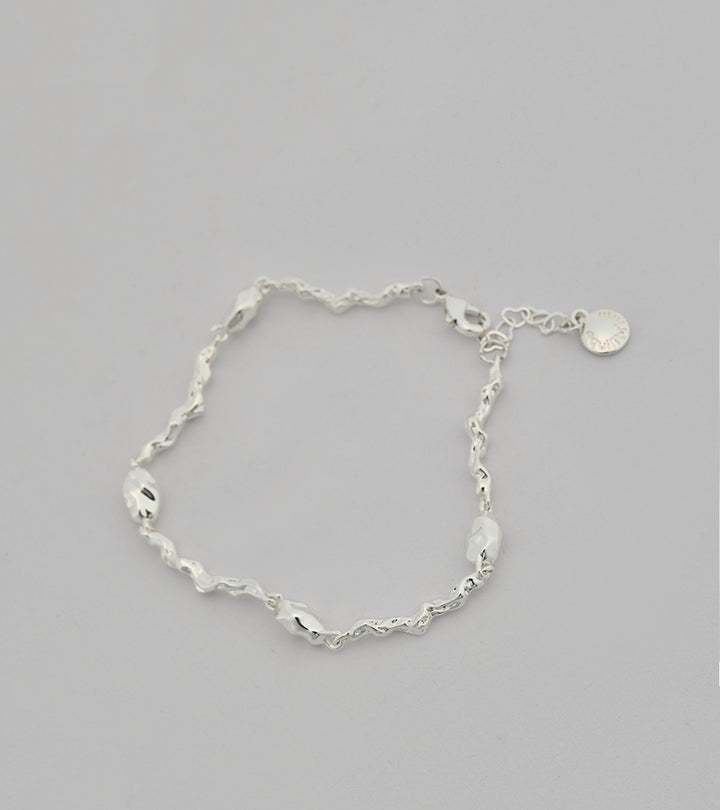 Fluid Sterling Silver Zircon Bracelet