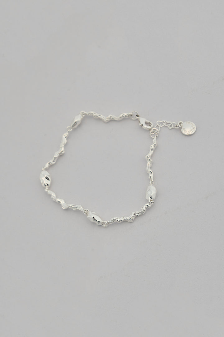 Fluid Sterling Silver Zircon Bracelet