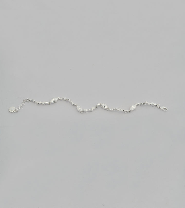 Fluid Sterling Silver Zircon Bracelet