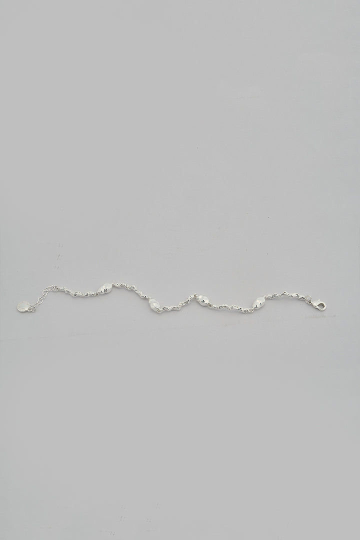 Fluid Sterling Silver Zircon Bracelet