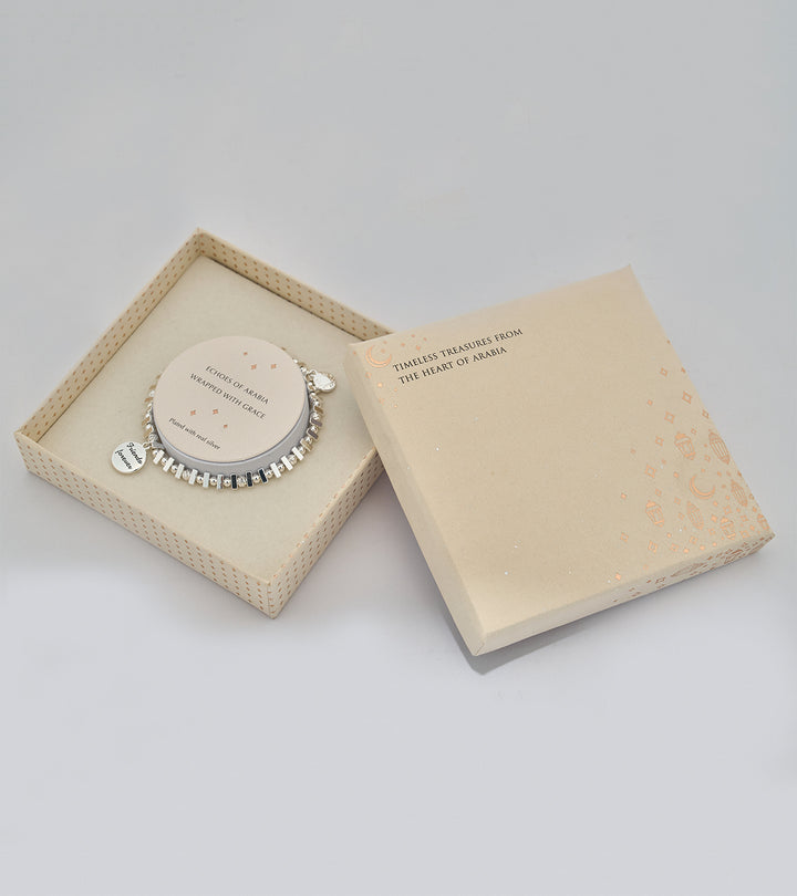 Friends Stretch Sterling Silver Zircon Bracelet