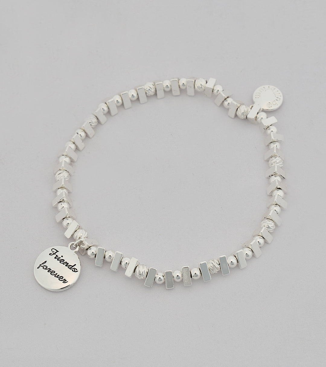 Friends Stretch Sterling Silver Zircon Bracelet