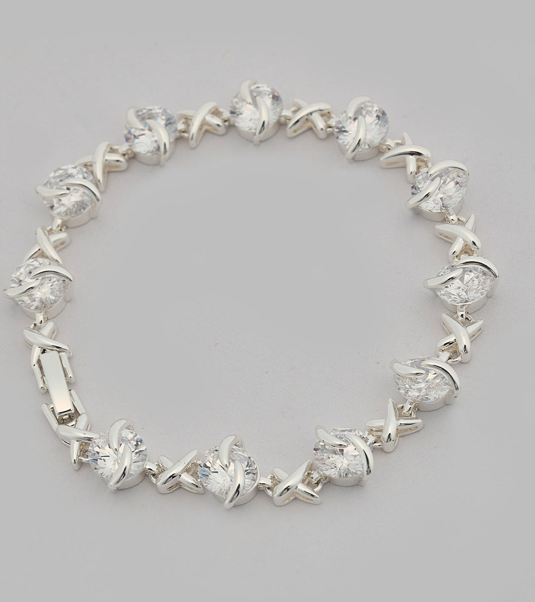 Glitz Sterling Silver Zircon Bracelet