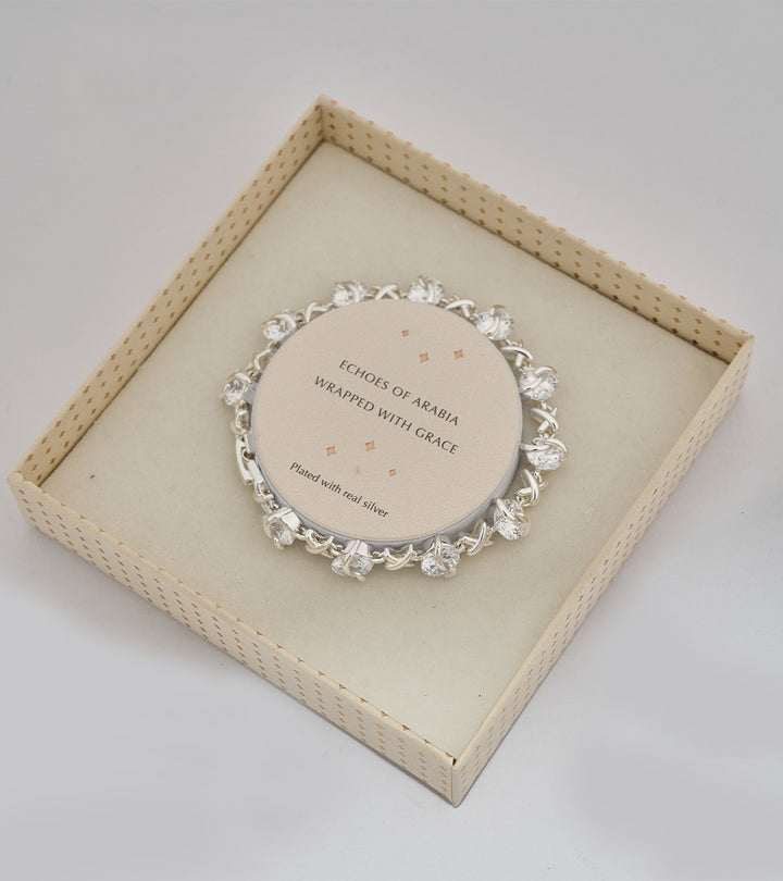 Glitz Sterling Silver Zircon Bracelet
