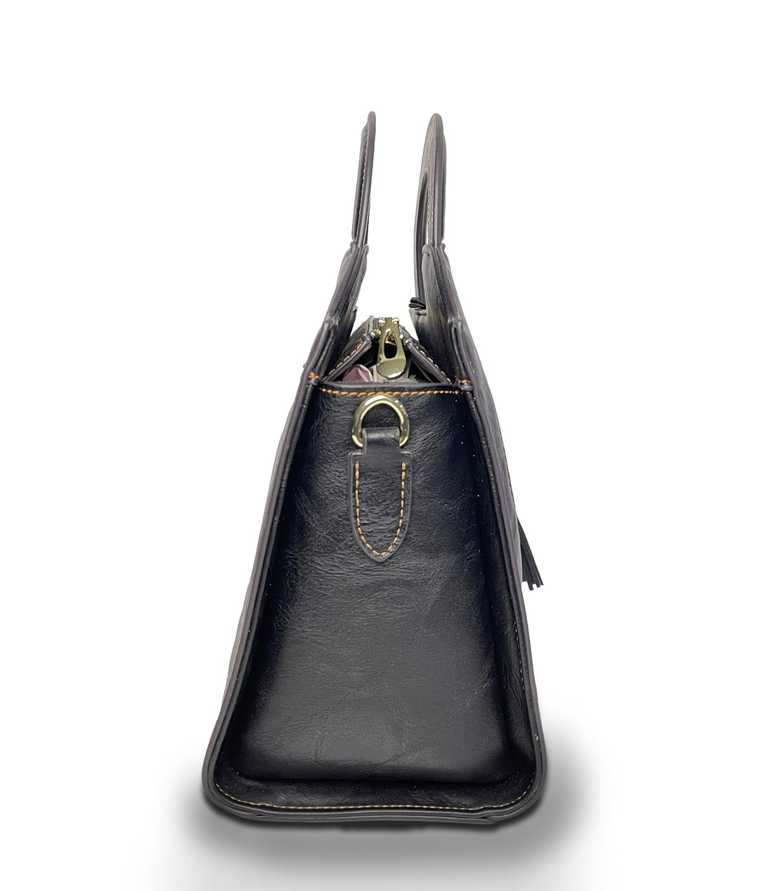 Mistique Women's Genuine Leather Handbag - Ink Black