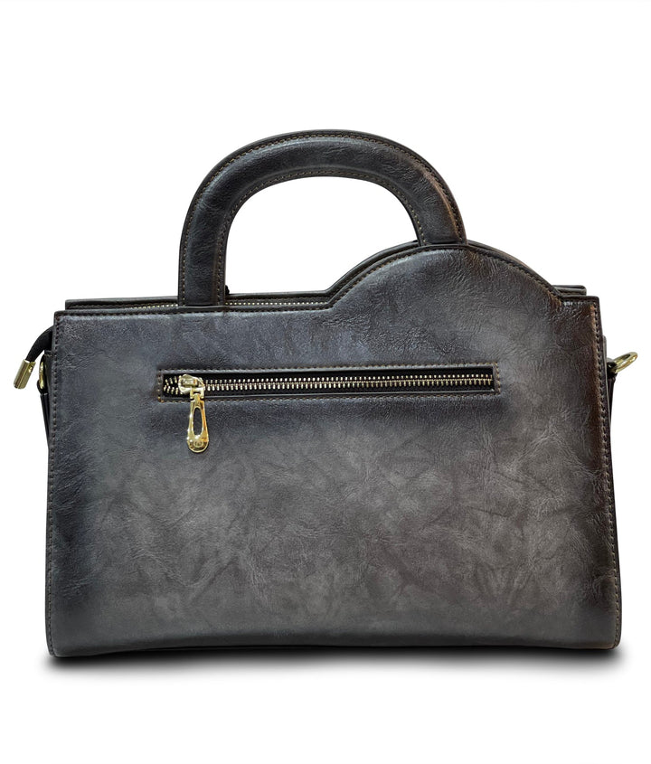 Mistique Women's Genuine Leather Handbag - Charcoal Grey